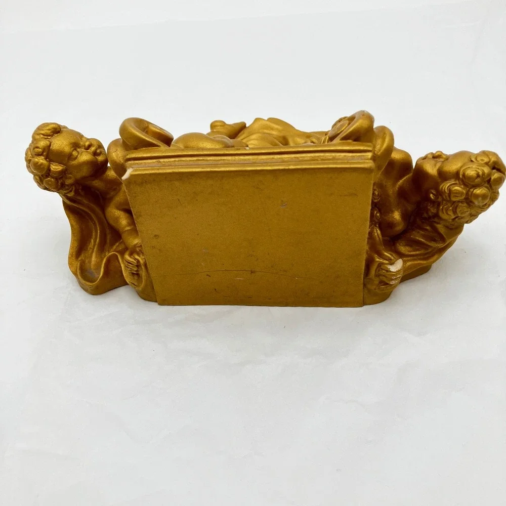 The Import Collection Wall Shelf Cherub Sconce 8x6 Gold Baroque Vintage